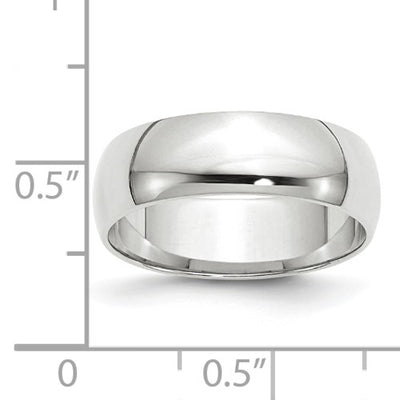 14KT White Gold Band