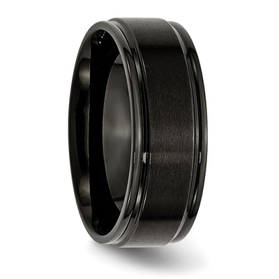 Stainless Steel, Black IP-Plated  Band