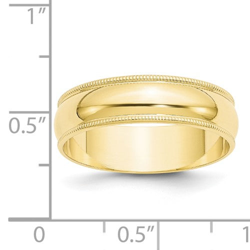 Yellow Gold Milgrain Band