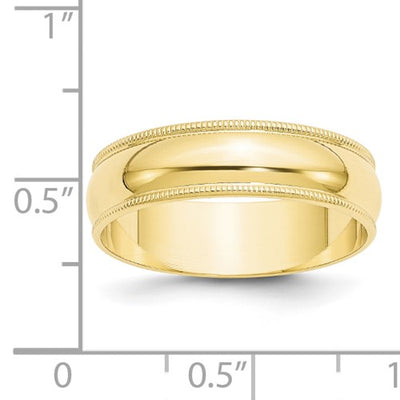 Yellow Gold Milgrain Band