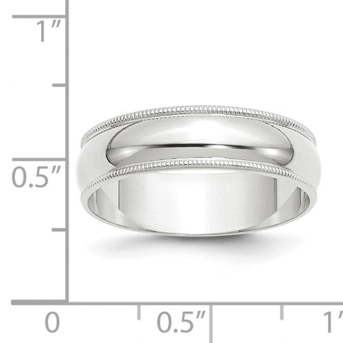 White Gold Milgrain Band