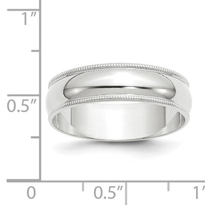 White Gold Milgrain Band