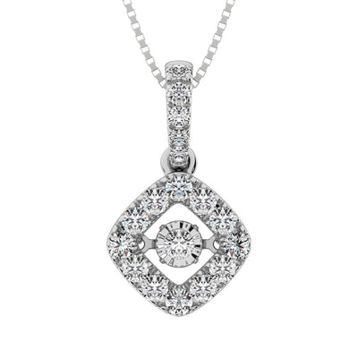 Diamond 3/8 Ct.Tw. Shimmering Fashion Pendant in 14K White Gold