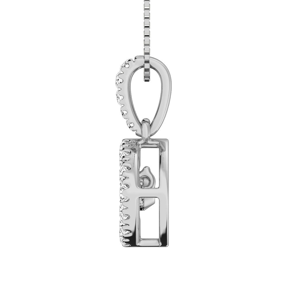 14K White Gold 5/8 Ct.Tw.Diamond Moving Diamond Pendant