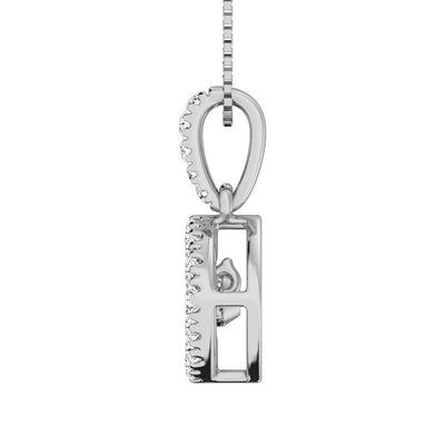 14K White Gold 5/8 Ct.Tw.Diamond Moving Diamond Pendant