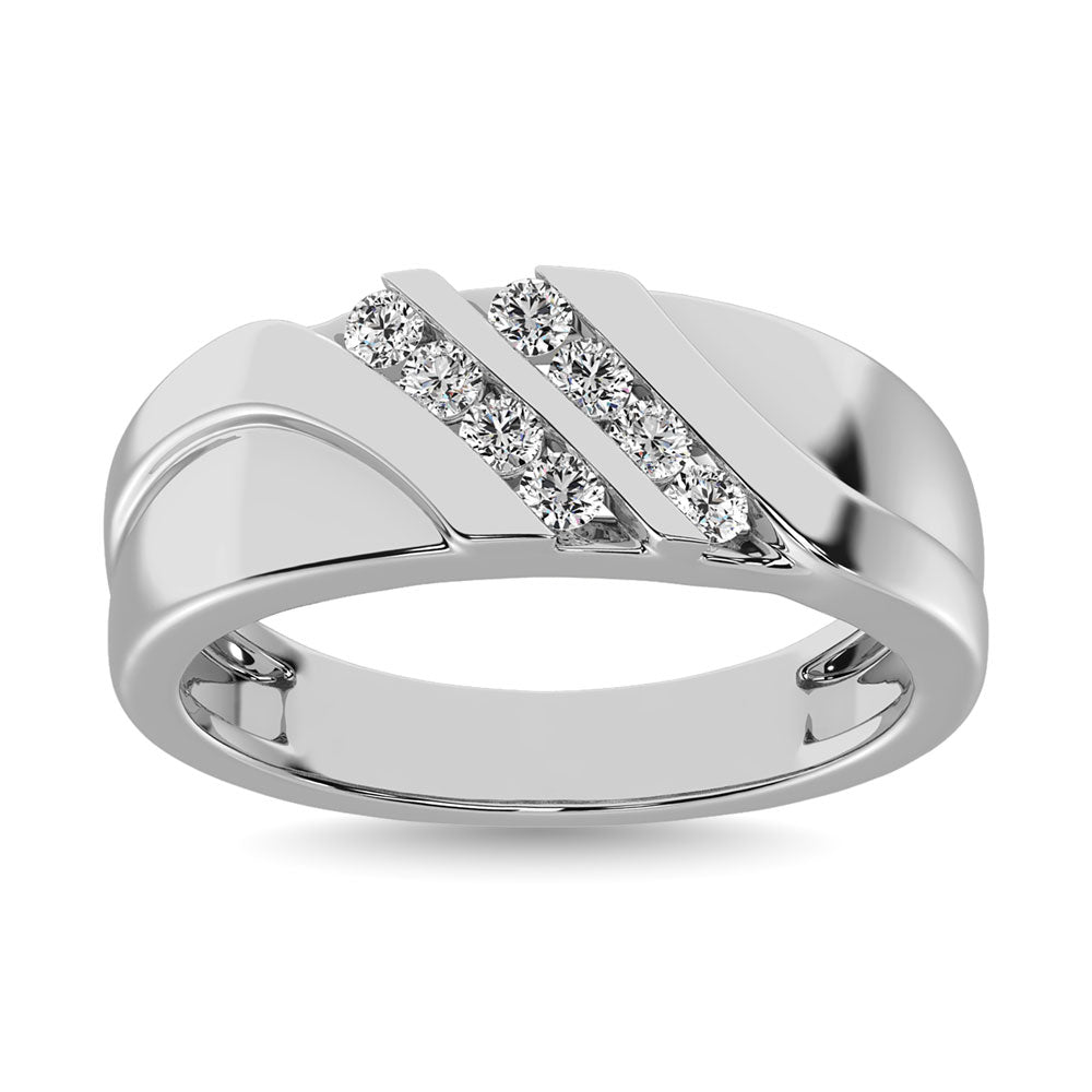 10K Rose Gold 1/3 Ct.Tw.Diamond Mens Ring