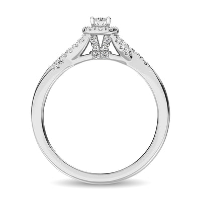 Diamond 1/4 ct tw Round Cut Engagement Ring  in 10K White Gold