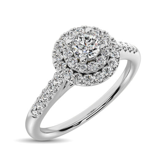 Diamond Engagement Ring 1/3 ct tw in 10K White Gold