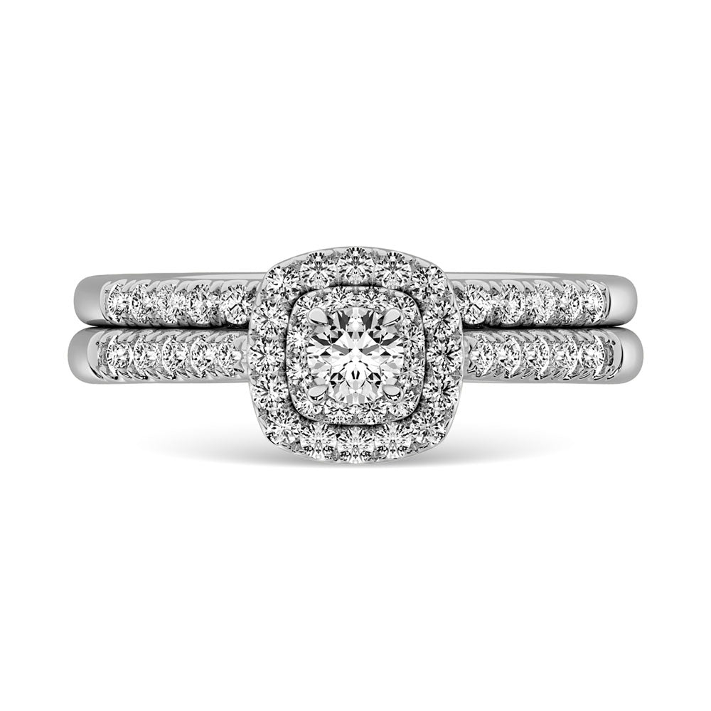 10K White Gold 2/5 Ctw Diamond Bridal Ring