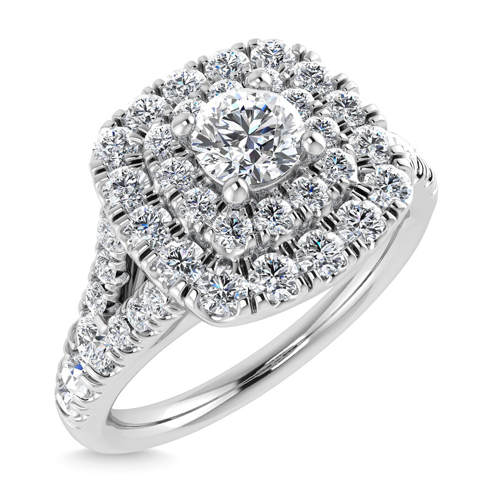 Diamond 1 Ct.Tw. Engagement Ring in 14K White Gold