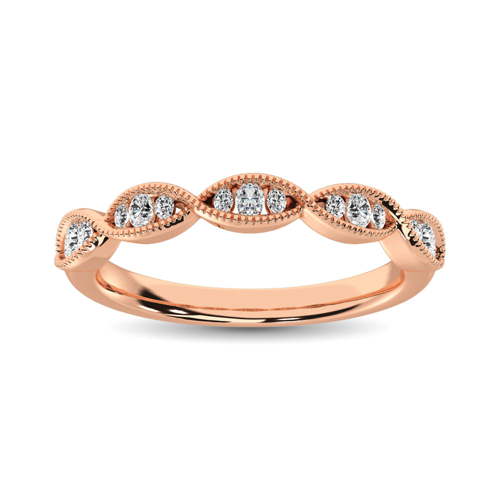 Diamond 1/5 Ct.Tw. Stack Band in 14K Rose Gold