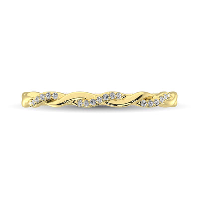10K Yellow Gold 1/20 Ctw Diamond Anniversary Band