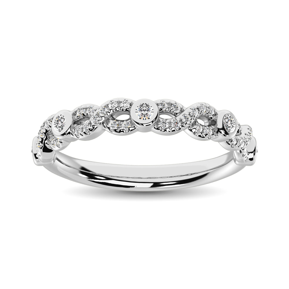 Diamond 1/4 Ct.Tw. Stack Band in 14K White Gold