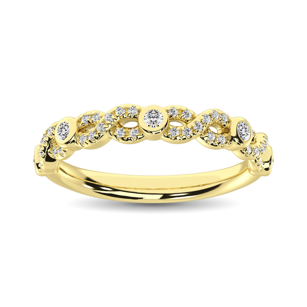 Diamond 1/4 Ct.Tw. Stack Band in 14K Yellow Gold