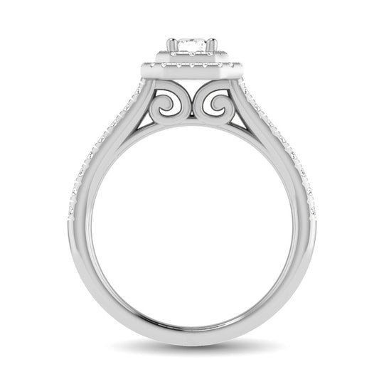 14K White Gold 1Ct.Tw. Diamond keyani Bridal Ring