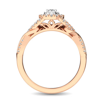 10K Rose Gold 1/2 Ct.Tw. Diamond Bridal Ring
