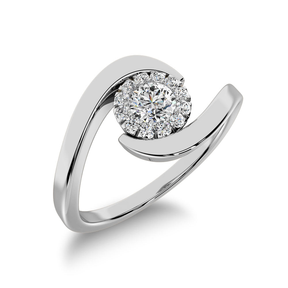 10K White Gold 1/4 Ct.Tw. Diamond Promise Ring