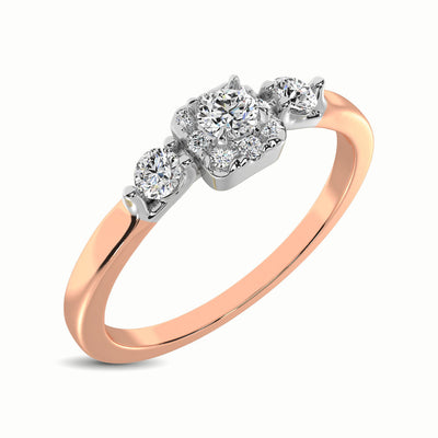 10K Rose Gold 1/3 Ct.Tw. Diamond Promise Ring