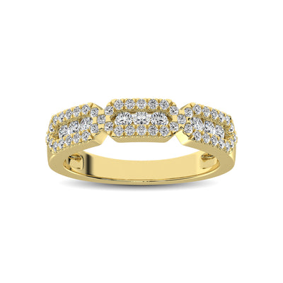 14K Yellow Gold 1/2 Ct.Tw. Diamond Stackable Band