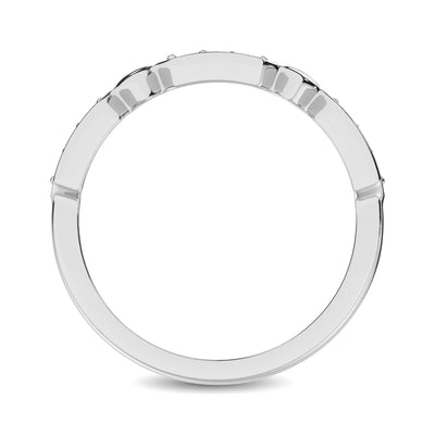 14K White Gold 1/6 Ct.Tw. Diamond Stackable Band