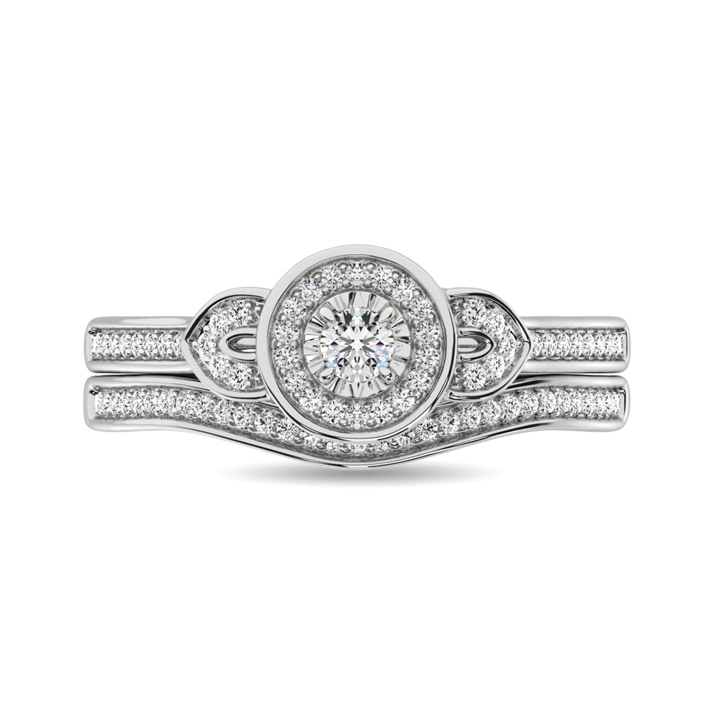 Diamond Bridal Ring 1/5 ct tw in Round-cut 10K White Gold
