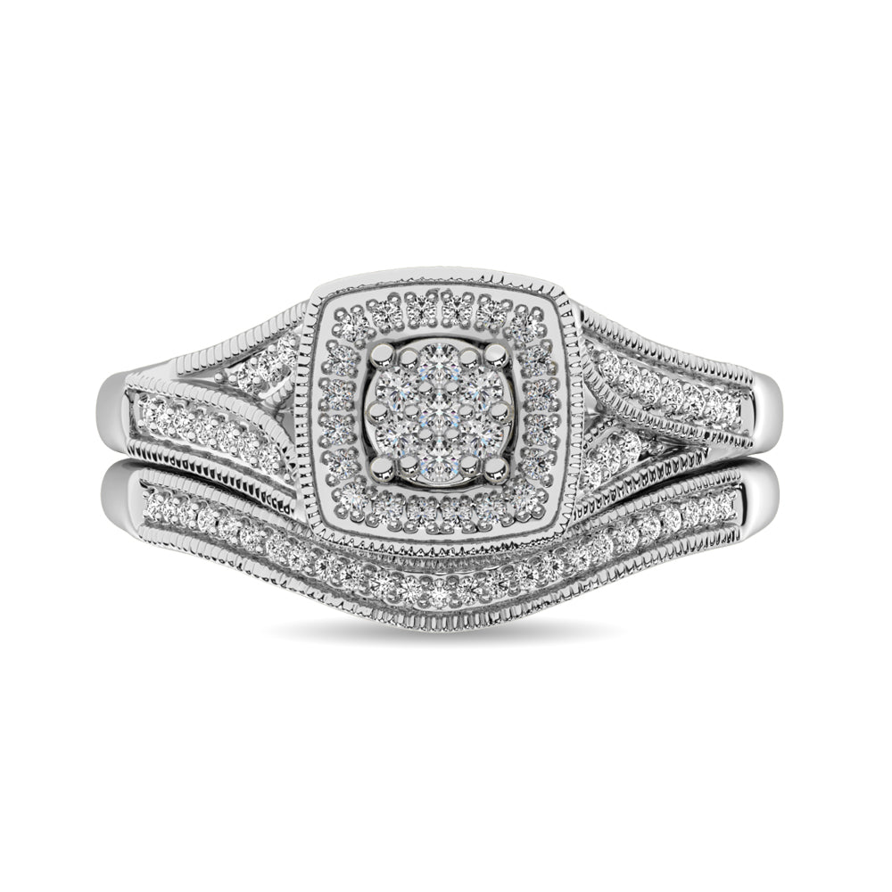 Diamond Bridal Ring 1/6 ct tw in Round-cut 10K in White Gold