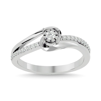 10K White  Gold 1/5 Ct.Tw. Diamond Promise Ring