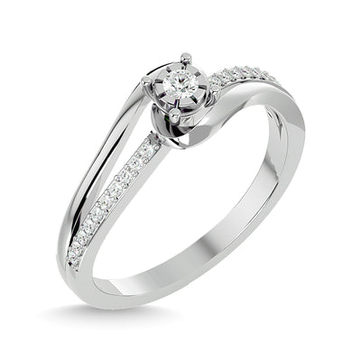 10K White  Gold 1/5 Ct.Tw. Diamond Promise Ring