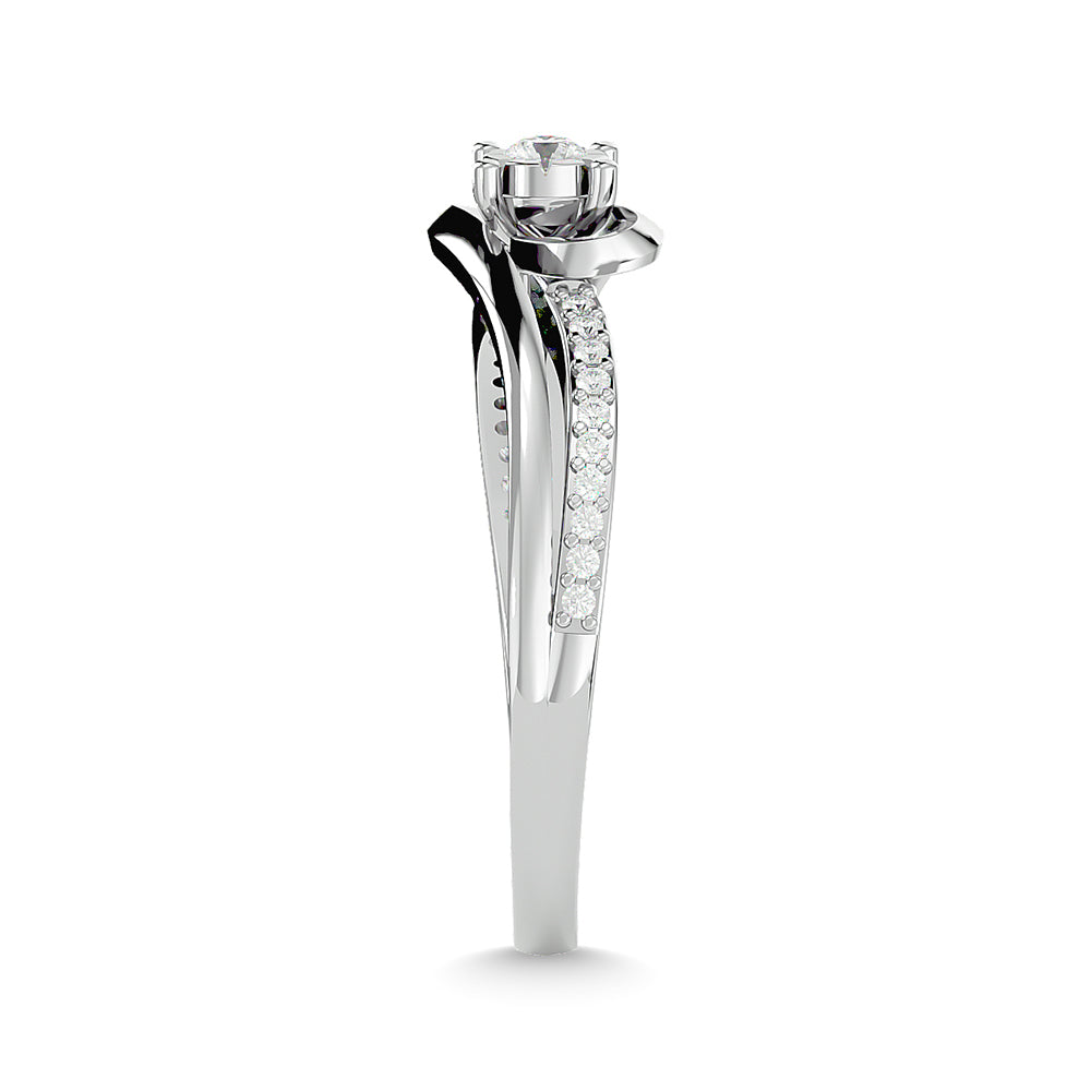 10K White  Gold 1/5 Ct.Tw. Diamond Promise Ring