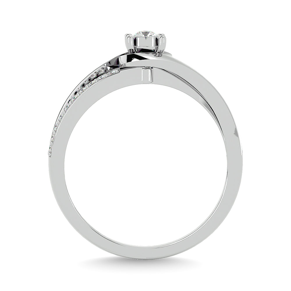 10K White  Gold 1/5 Ct.Tw. Diamond Promise Ring