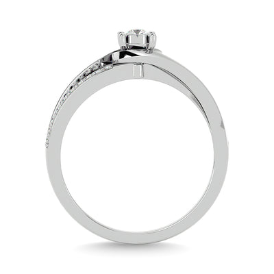 10K White  Gold 1/5 Ct.Tw. Diamond Promise Ring