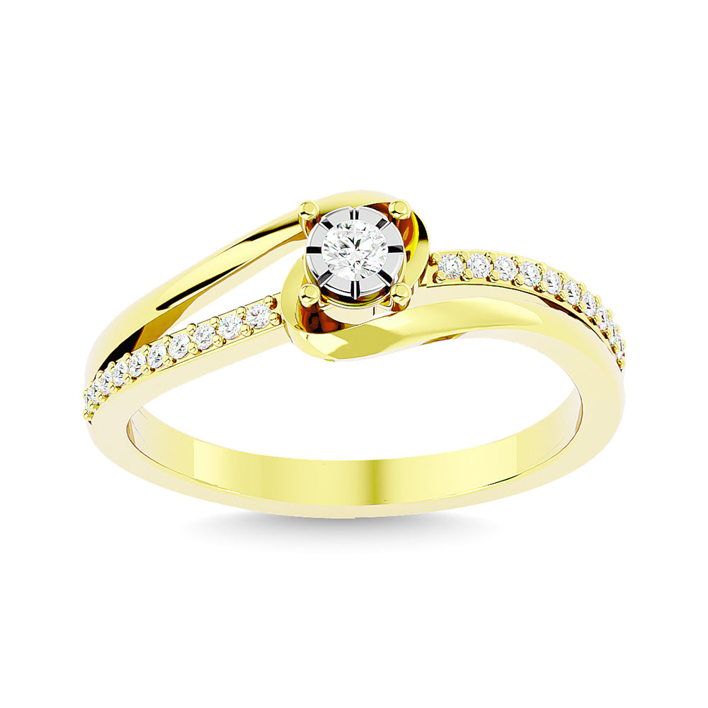 Diamond 1/6 ct tw Promise Ring in 10K Yellow Gold