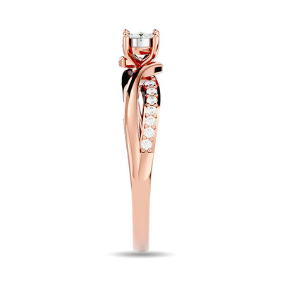 Diamond 1/6 ct tw Promise Ring in 10K Rose Gold