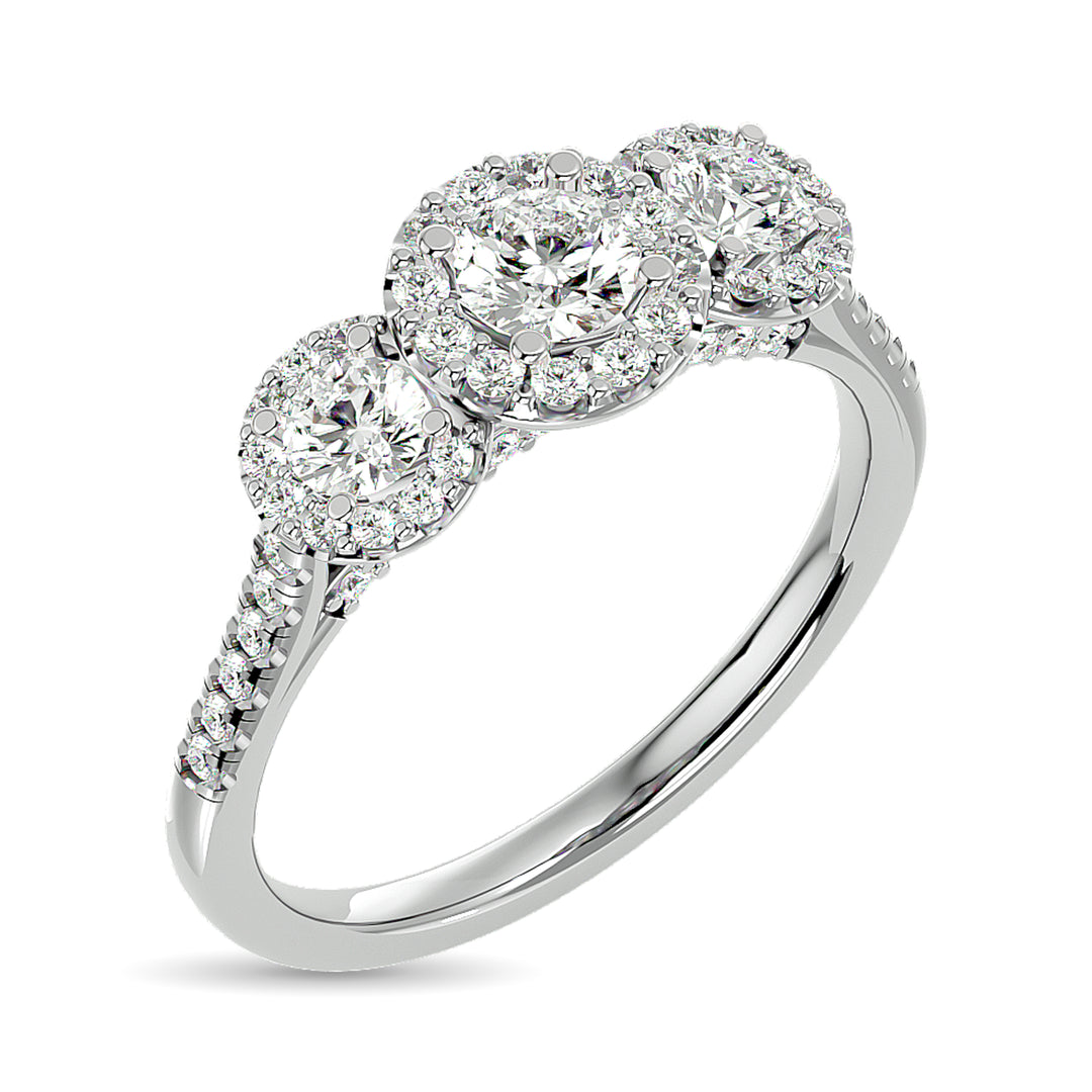 Diamond 1 Ct.Tw. Engagement Ring in 14K White Gold