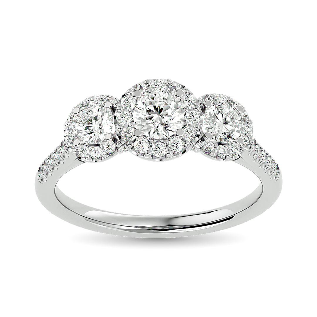 Diamond 1 Ct.Tw. Engagement Ring in 14K White Gold