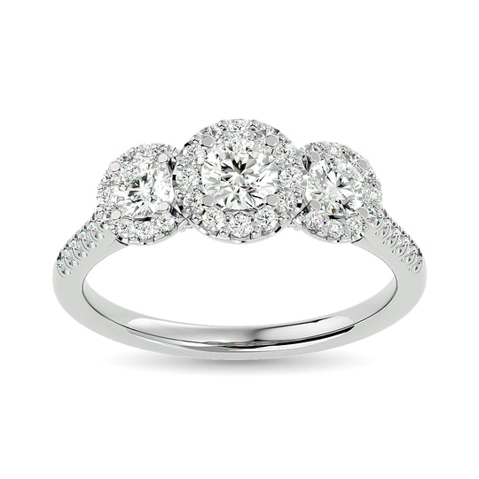 Diamond 1 Ct.Tw. Engagement Ring in 14K White Gold