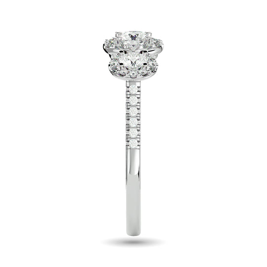 Diamond 1 Ct.Tw. Engagement Ring in 14K White Gold
