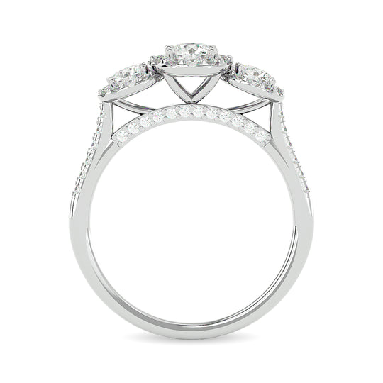 Diamond 1 Ct.Tw. Engagement Ring in 14K White Gold
