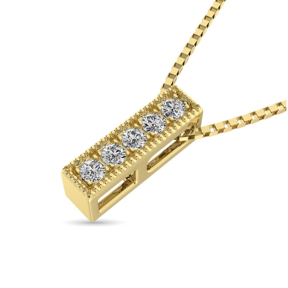 Diamond 1/20 ct tw Fashion Pendant in 10K Yellow Gold