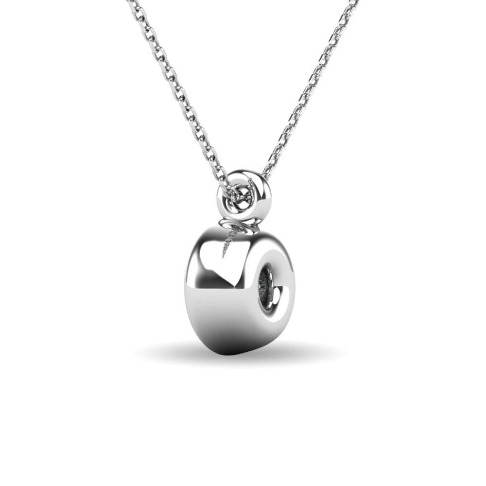 Diamond 1/10 ct tw Bezel Set Pendant in 10K White Gold