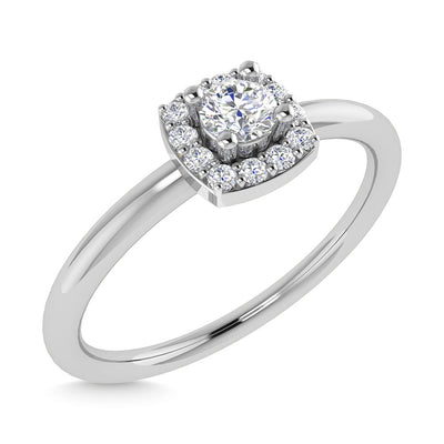 Diamond 1/6 Ct.Tw. Round Cut Promise Ring in 14K White Gold