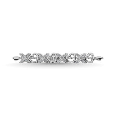 Diamond 1/6 ct tw Bolo Bracelet in Sterling Silver