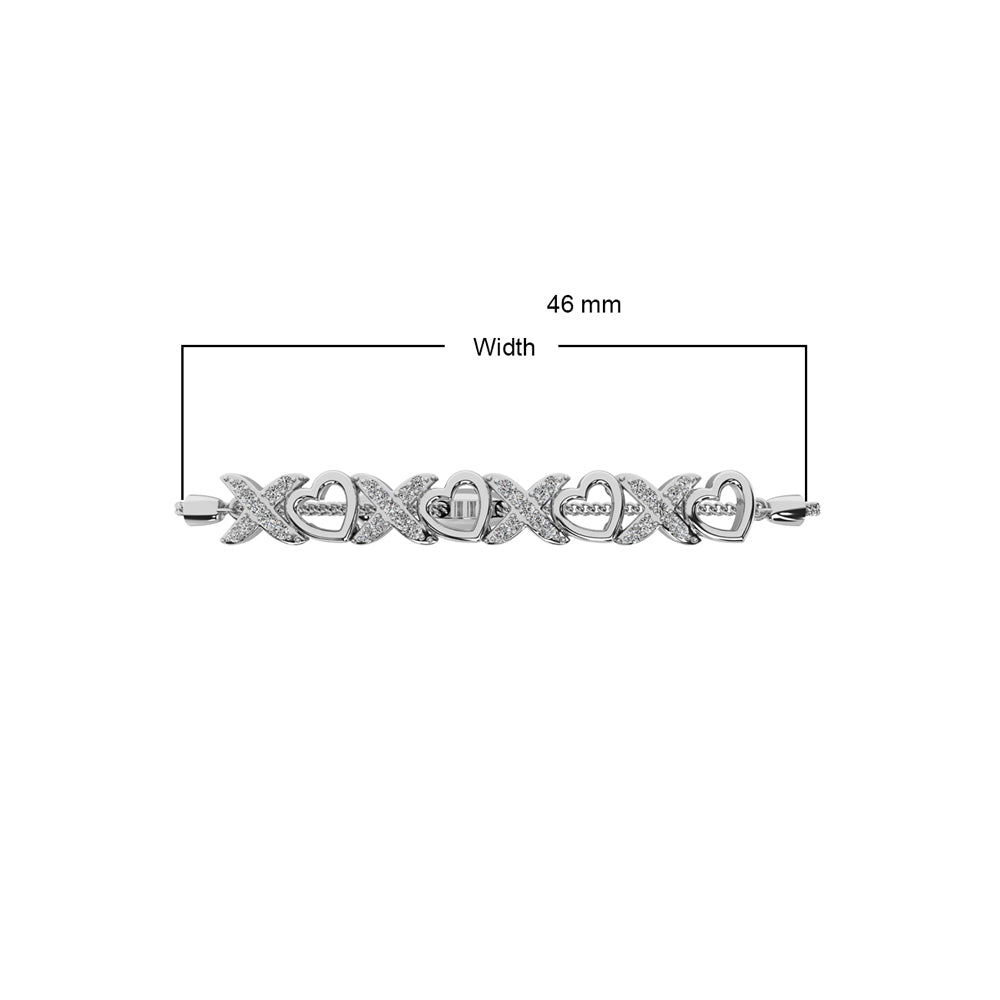 Diamond 1/6 ct tw Bolo Bracelet in Sterling Silver