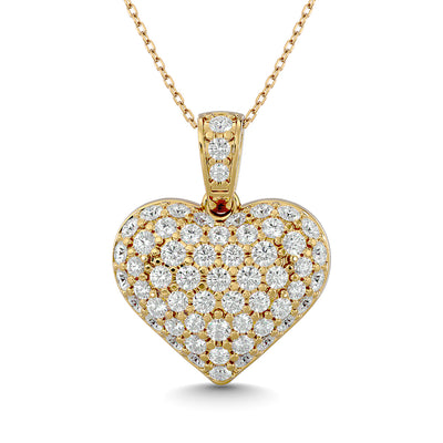 Diamond 1 ct tw Heart Pendant in 10K Yellow Gold