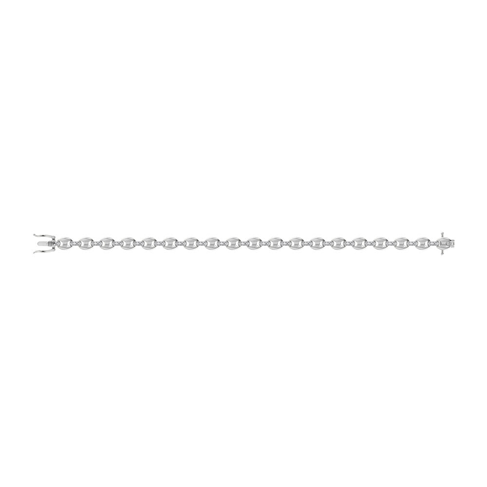 Diamond 1/2 Ct.Tw. Cuban Fashion Bracelets in 14K White Gold