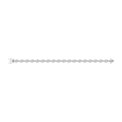 Diamond 1/2 Ct.Tw. Cuban Fashion Bracelets in 14K White Gold