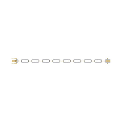 Diamond 1 1/2 Ct.Tw. Cuban Fashion Bracelets in 14K Yellow Gold