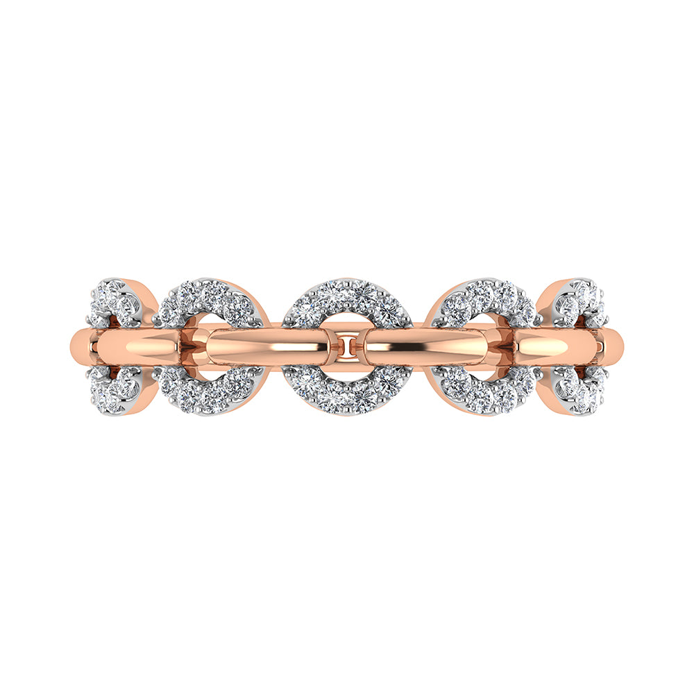 10K Rose Gold 1/6 Ct.Tw. Diamond Fashion Ring