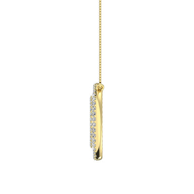 14K Yellow Gold 1/2 Ct.Tw. Open Circel Fashion Necklace