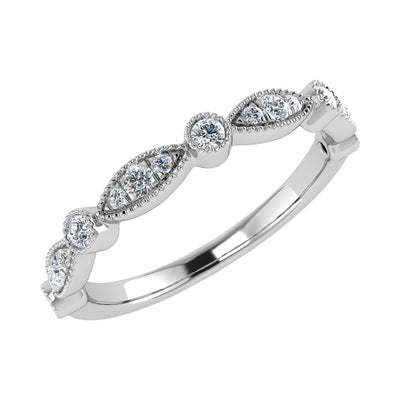 Diamond 1/6 Ct.Tw. Stack Band in 10K White Gold